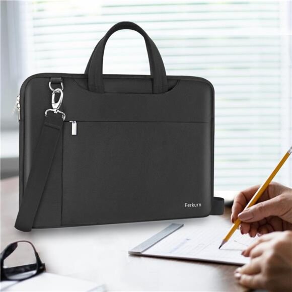 Laptop Case Bag 17 17.3 inch Women Men Computer Sleeve with Shoulder - Picture 7 of 8